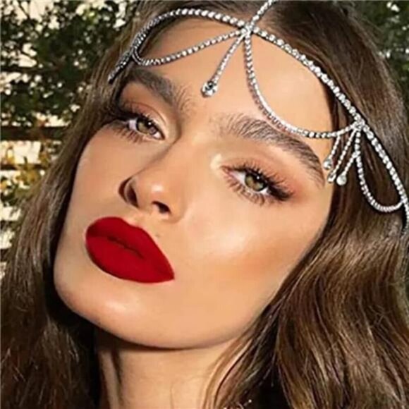 Festivals Bridal Layered Rhinestone Head Chain Headpiece Boho Tassel Forehead main image 4
